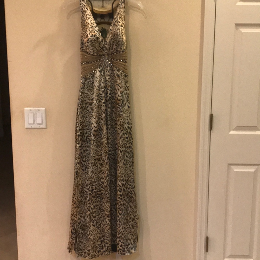 Scala Leopard Print  Formal Gown  Size 8